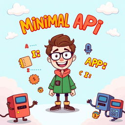 A humorous illustration representing a minimal API in C#