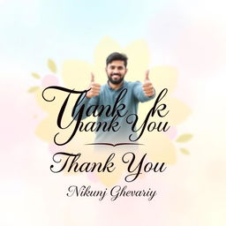 A heartfelt thank you image that creatively expresses gratitude