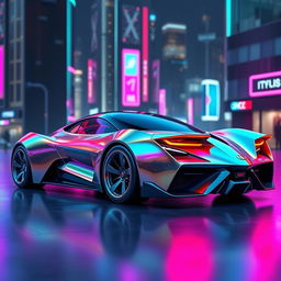 A futuristic supercar inspired by 1990s design, featuring smooth, aerodynamic lines and a sleek silhouette