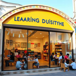 A vibrant and welcoming learning difficulties center located in Lebanon, showcasing an inviting atmosphere filled with educational materials