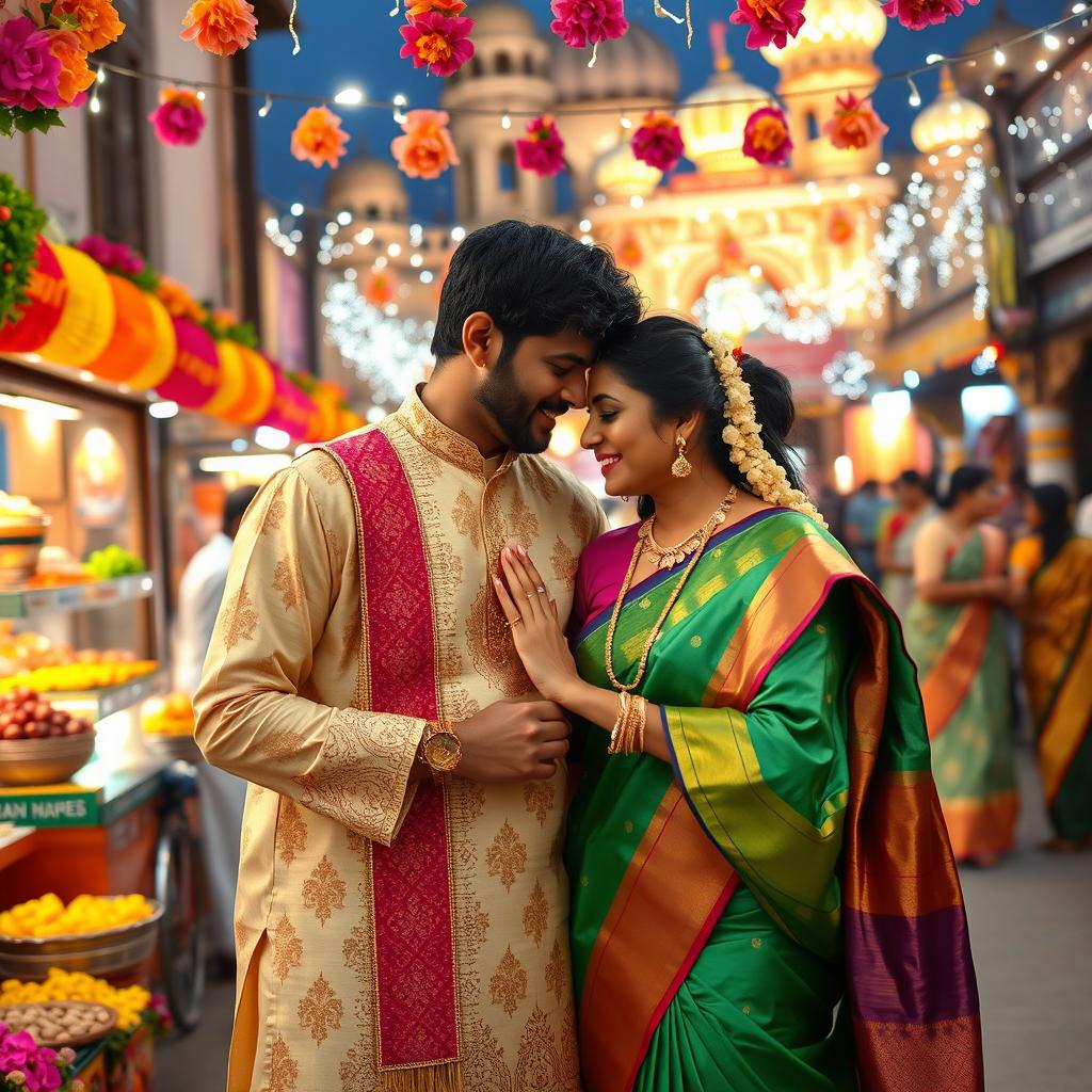 A romantic love story between a North Indian man and a South Indian woman, set against a vibrant backdrop of diverse cultural elements