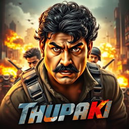 An action movie poster for a film titled 'Thupaki'