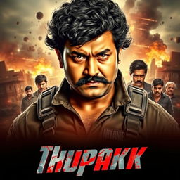 An action movie poster for a film titled 'Thupaki'