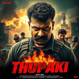 An action movie poster for a film titled 'Thupaki'