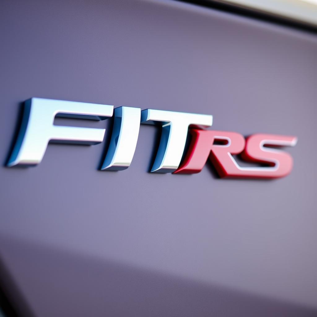 A detailed and vibrant image of the Honda Fit RS logo, showcasing the distinctive design elements