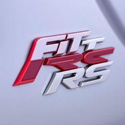 A detailed and vibrant image of the Honda Fit RS logo, showcasing the distinctive design elements