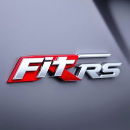 A detailed and vibrant image of the Honda Fit RS logo, showcasing the distinctive design elements