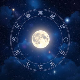 A mesmerizing astrology-themed background featuring a starry night sky filled with twinkling stars and constellations