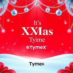 A beautiful and aesthetic poster for the event 'It's XMas Tyme', representing TymeX, a fintech company