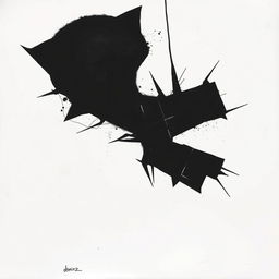 A minimalist artwork depicting the theme of ugliness inspired by the book "Damian" by Alex Mirez