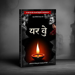 A thought-provoking book cover depicting the harsh realities and deep truths of society, inspired by the theme of 'एक आंच की कसर'