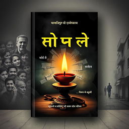 A thought-provoking book cover depicting the harsh realities and deep truths of society, inspired by the theme of 'एक आंच की कसर'
