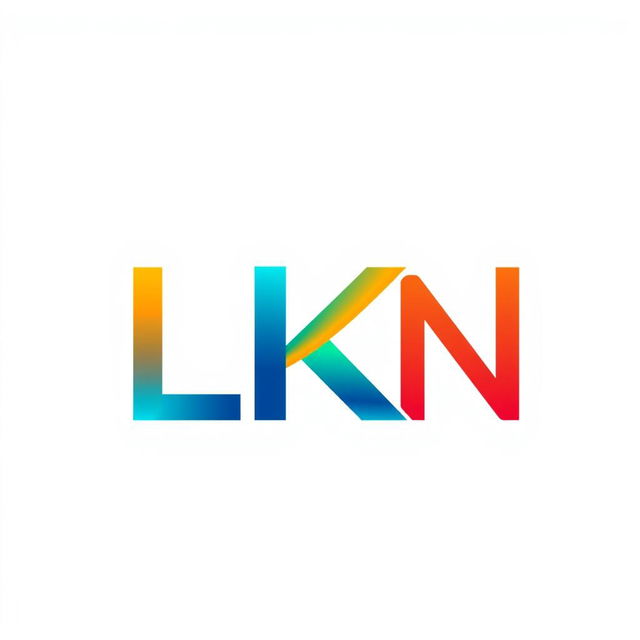 A modern and visually striking logo design featuring the letters 'LKN'