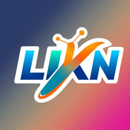 A modern and visually striking logo design featuring the letters 'LKN'