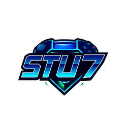 A logo design for a YouTube gaming channel named 'STU7'
