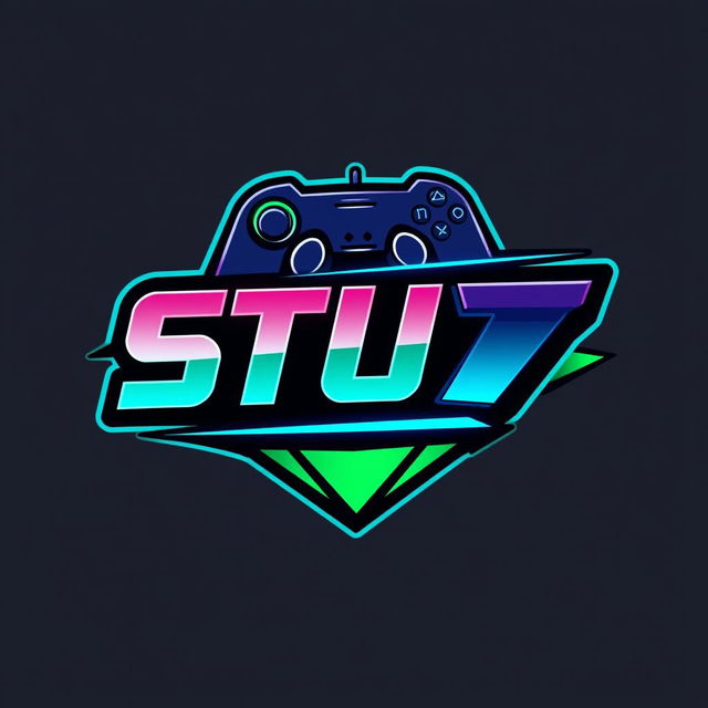 A logo design for a YouTube gaming channel named 'STU7'