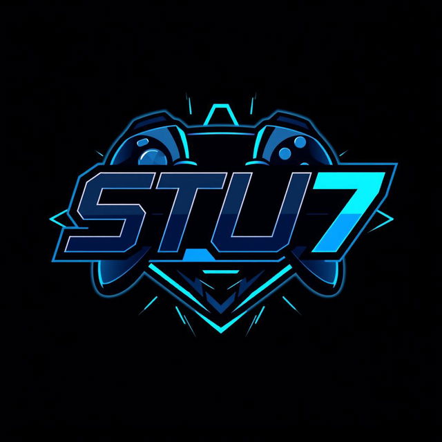 A sleek and modern logo for a YouTube gaming channel named 'STU7'