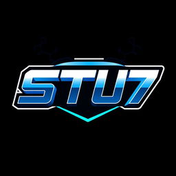 A sleek and modern logo for a YouTube gaming channel named 'STU7'