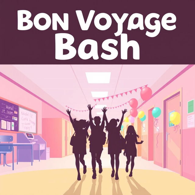 A large, bold headline at the top reading "Bon Voyage Bash" in a cheerful and inviting font