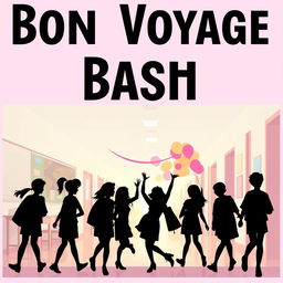 A large, bold headline at the top reading "Bon Voyage Bash" in a cheerful and inviting font