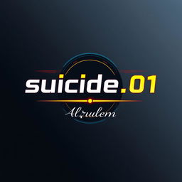 A modern and sleek logo design for a group chat named 'suicide