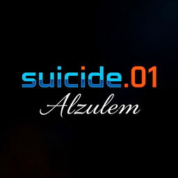 A modern and sleek logo design for a group chat named 'suicide