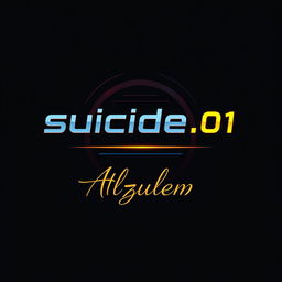 A modern and sleek logo design for a group chat named 'suicide
