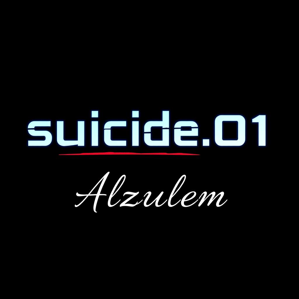 A modern and sleek logo design for a group chat named 'suicide