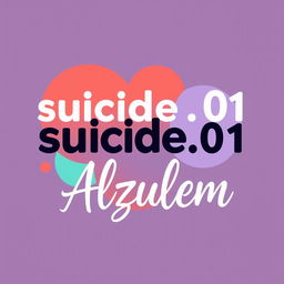 A stylish and eye-catching logo design for a group chat named 'suicide
