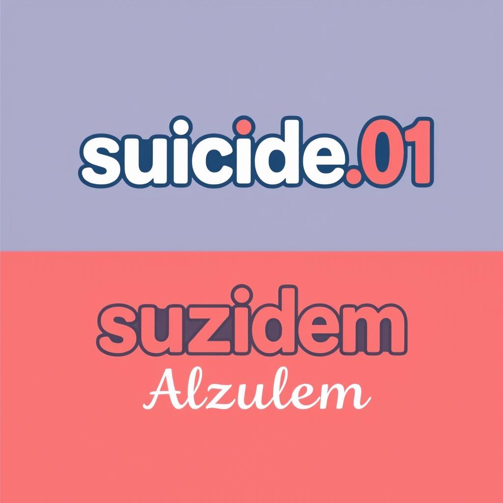 A stylish and eye-catching logo design for a group chat named 'suicide