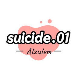 A stylish and eye-catching logo design for a group chat named 'suicide
