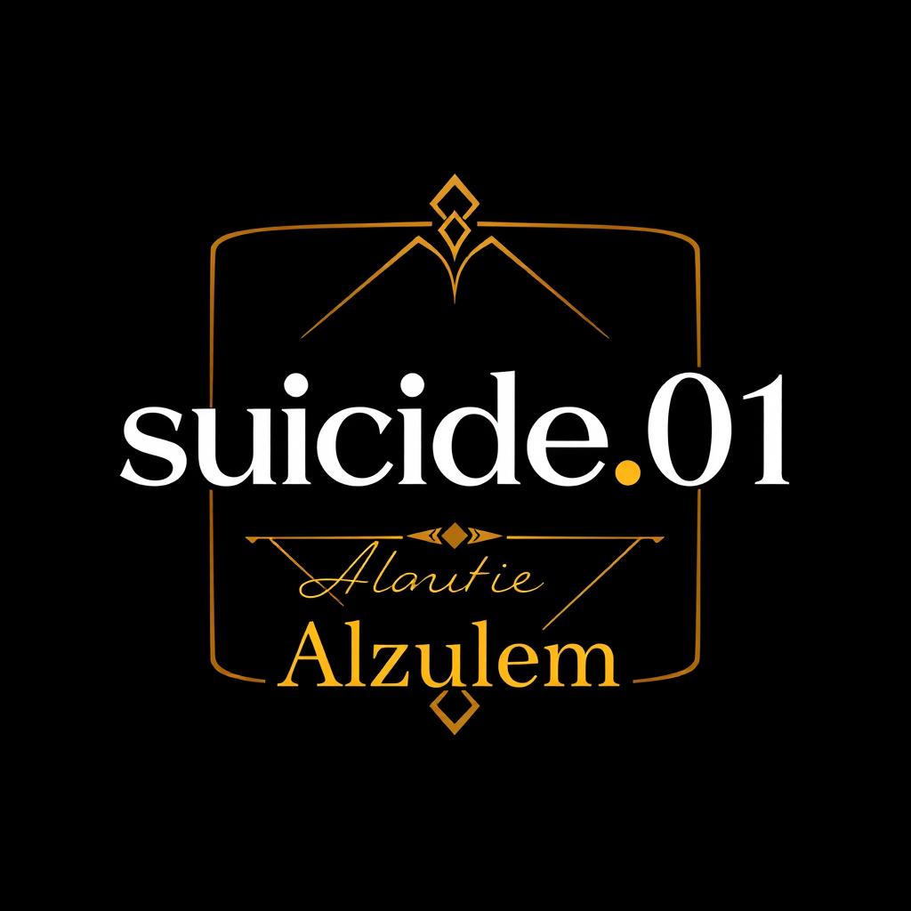 An elegant and sophisticated logo design for a group chat named 'suicide