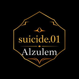 An elegant and sophisticated logo design for a group chat named 'suicide