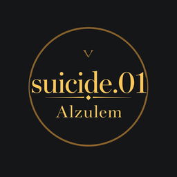 An elegant and sophisticated logo design for a group chat named 'suicide