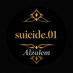 An elegant and sophisticated logo design for a group chat named 'suicide