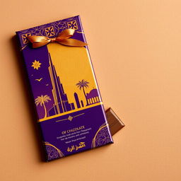 A luxurious chocolate packaging design inspired by the elements of Dubai