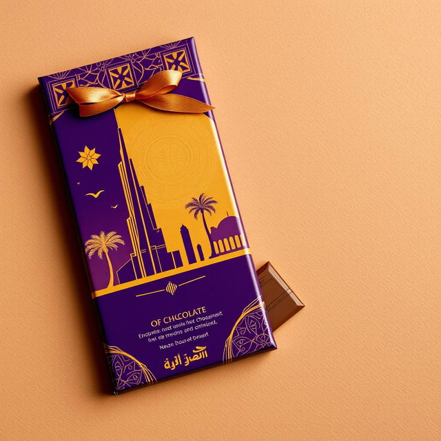 A luxurious chocolate packaging design inspired by the elements of Dubai