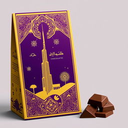 A luxurious chocolate packaging design inspired by the elements of Dubai