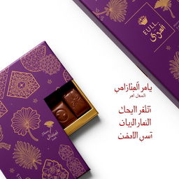 A luxurious chocolate packaging design inspired by the elements of Dubai