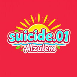 A vibrant and cheerful logo design for a group chat named 'suicide