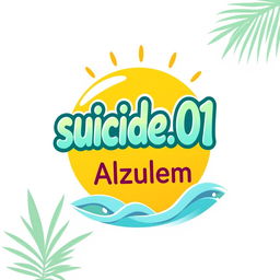 A vibrant and cheerful logo design for a group chat named 'suicide