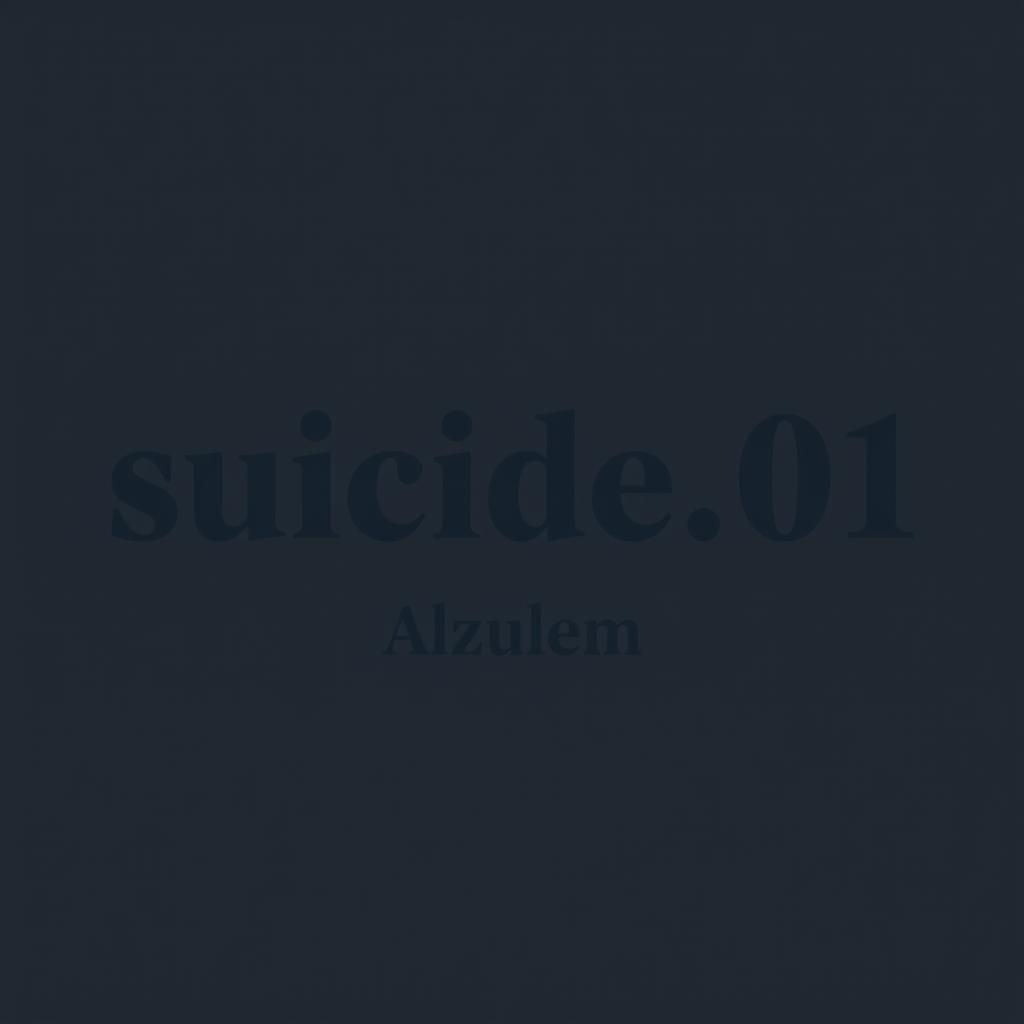 A somber and moody logo design for a group chat named 'suicide