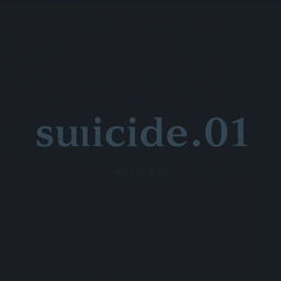 A somber and moody logo design for a group chat named 'suicide
