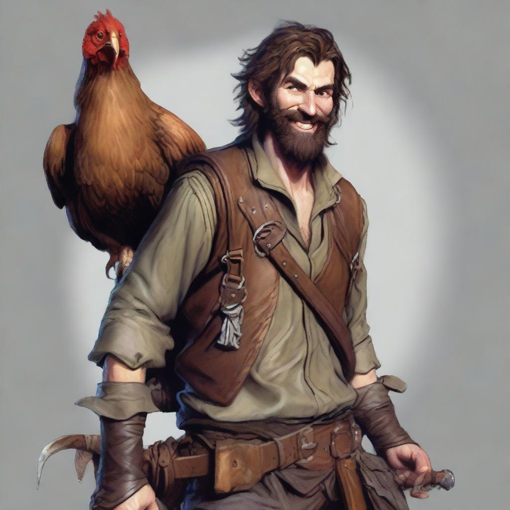 This is an ultra-realistic image of a skinny, somewhat ugly bard from Dungeons and Dragons