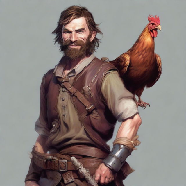 This is an ultra-realistic image of a skinny, somewhat ugly bard from Dungeons and Dragons