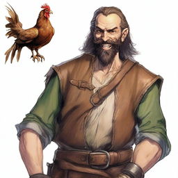 This is an ultra-realistic illustration of a skinny, somewhat ugly bard from Dungeons and Dragons