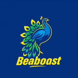 A vibrant and eye-catching logo design for an energy drink named 'Beaboost'