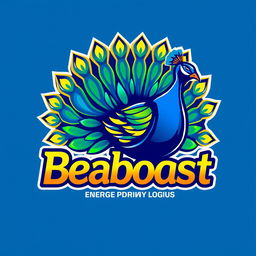 A vibrant and eye-catching logo design for an energy drink named 'Beaboost'