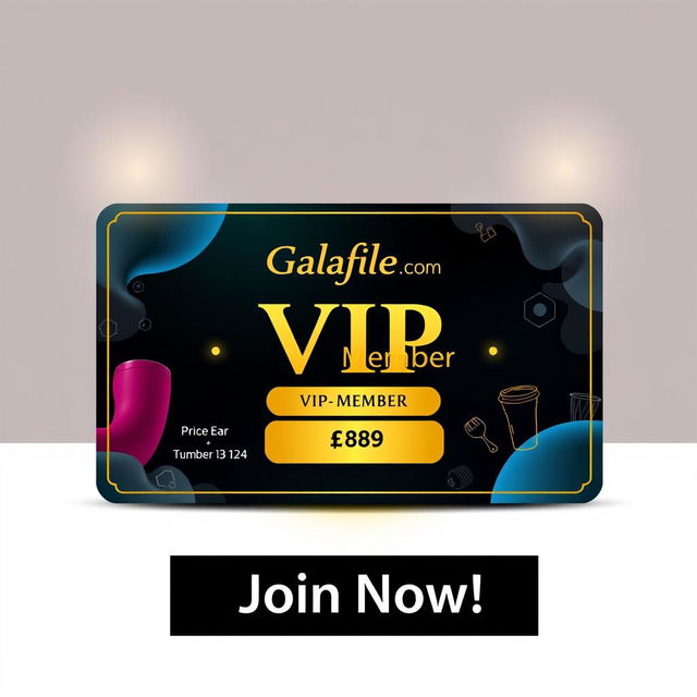 A visually appealing VIP membership card design for Galafile