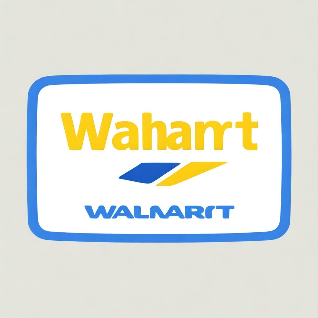 A high-quality digital art image featuring the logo of Walmart